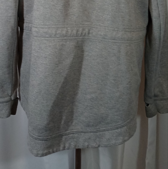 Nike Women Side Zip Hoodie, Gray, Fleece Waist Drawstring, Logo, Pockets, L - Picture 15 of 16